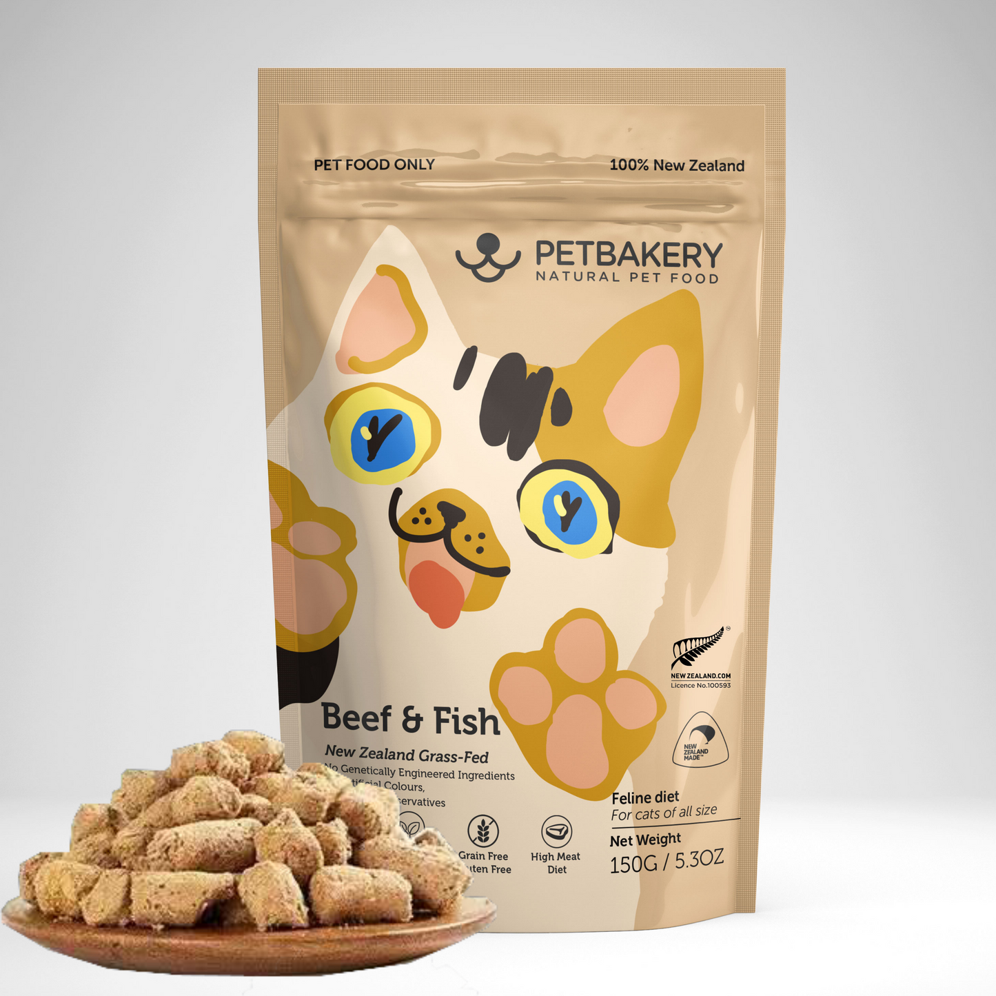 Freeze Dried -Beef&Fish for Cats