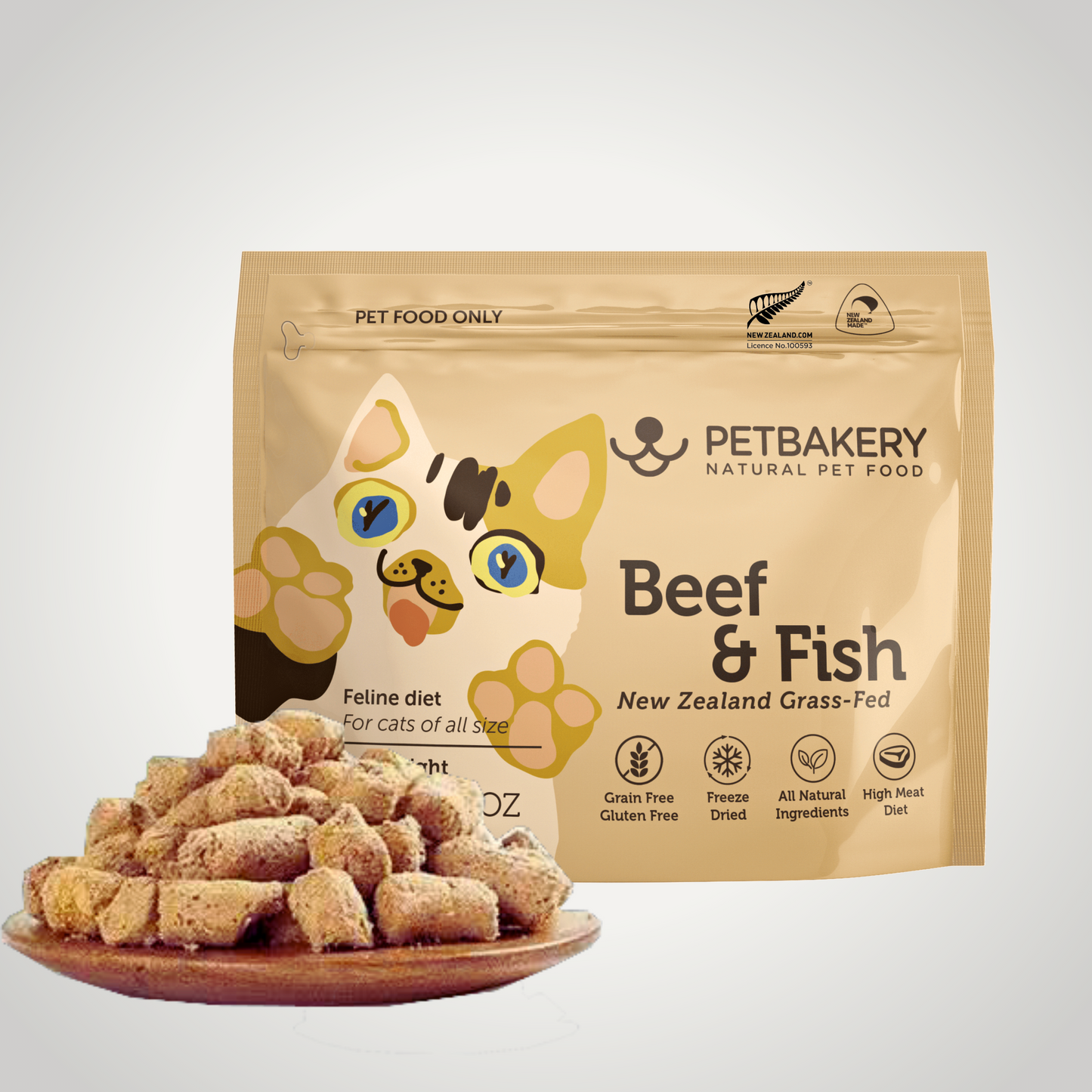 Freeze Dried -Beef&Fish for Cats